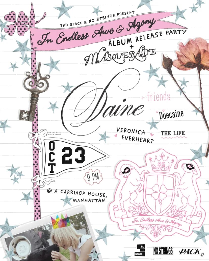 daine album listening masquerade flyer